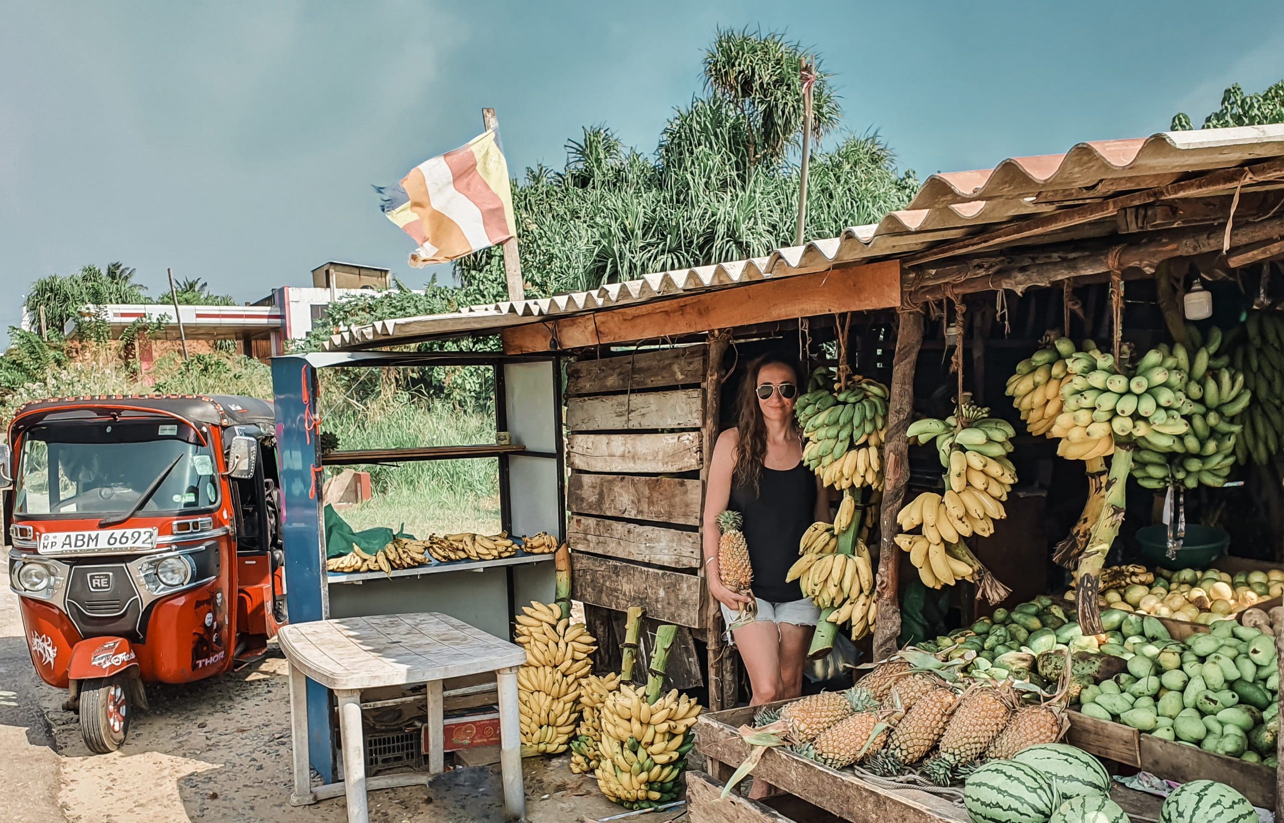 Local village scene on Sri Lanka's south coast